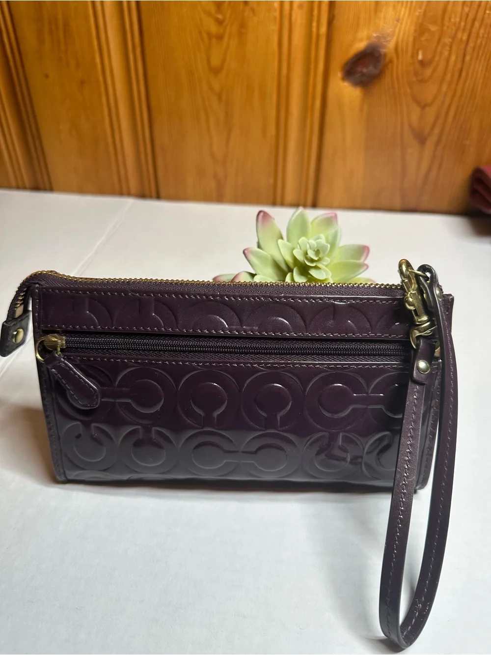 Coach compact wristlet